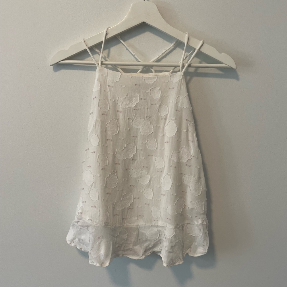 𝅺Loft White High Neck Cami